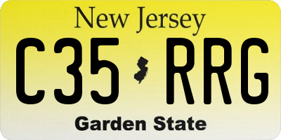 NJ license plate C35RRG
