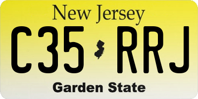 NJ license plate C35RRJ
