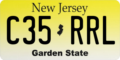 NJ license plate C35RRL