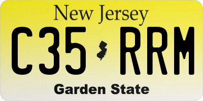 NJ license plate C35RRM