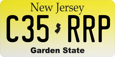 NJ license plate C35RRP