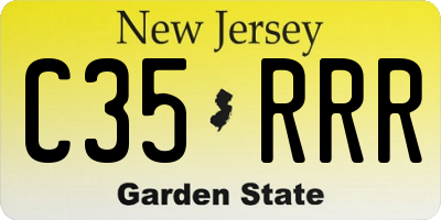 NJ license plate C35RRR