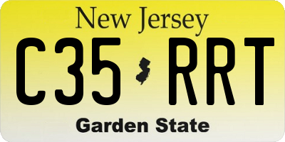 NJ license plate C35RRT