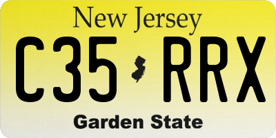 NJ license plate C35RRX