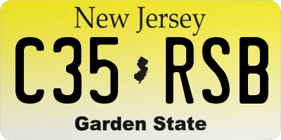 NJ license plate C35RSB