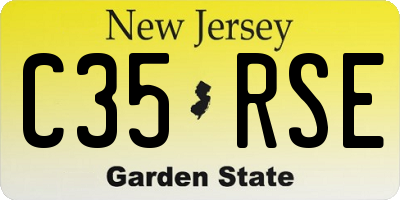 NJ license plate C35RSE