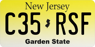 NJ license plate C35RSF