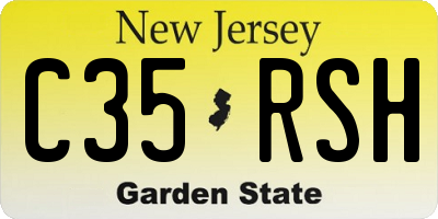 NJ license plate C35RSH