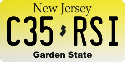 NJ license plate C35RSI