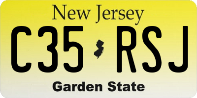 NJ license plate C35RSJ