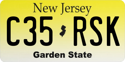 NJ license plate C35RSK
