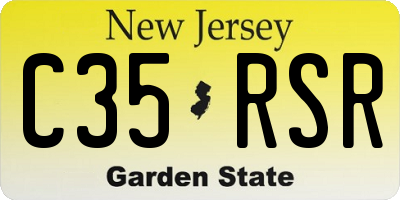 NJ license plate C35RSR