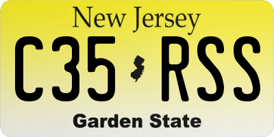 NJ license plate C35RSS