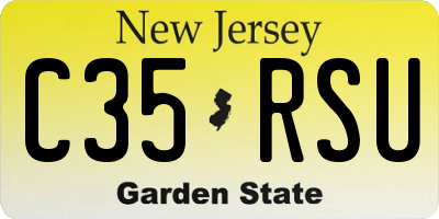 NJ license plate C35RSU