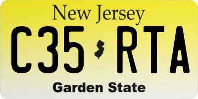 NJ license plate C35RTA