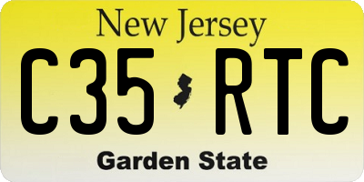NJ license plate C35RTC