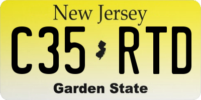 NJ license plate C35RTD