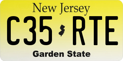 NJ license plate C35RTE