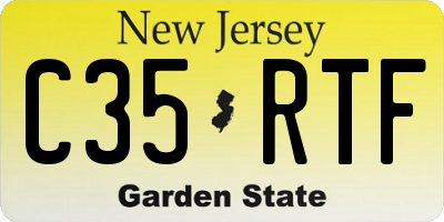 NJ license plate C35RTF