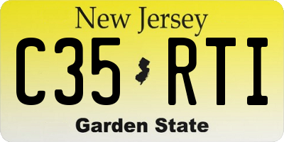 NJ license plate C35RTI