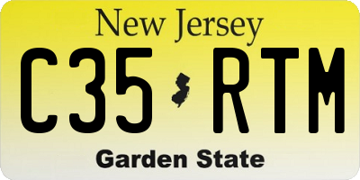 NJ license plate C35RTM