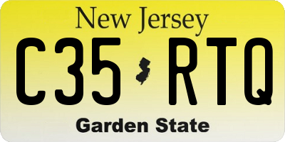 NJ license plate C35RTQ