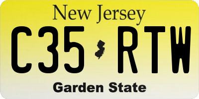 NJ license plate C35RTW