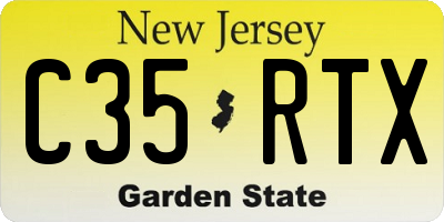 NJ license plate C35RTX
