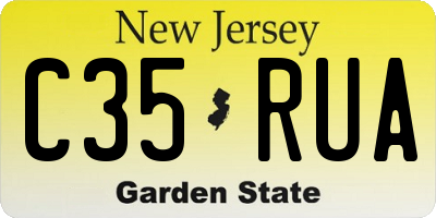 NJ license plate C35RUA