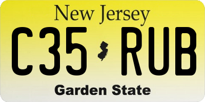 NJ license plate C35RUB