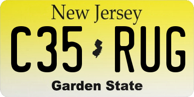 NJ license plate C35RUG