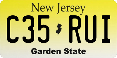 NJ license plate C35RUI