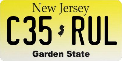 NJ license plate C35RUL