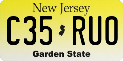 NJ license plate C35RUO