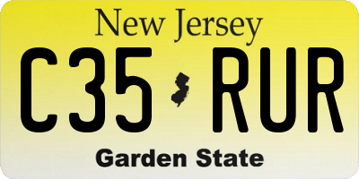 NJ license plate C35RUR