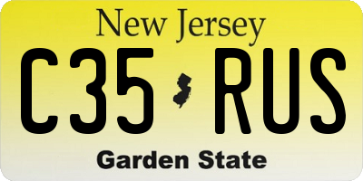 NJ license plate C35RUS