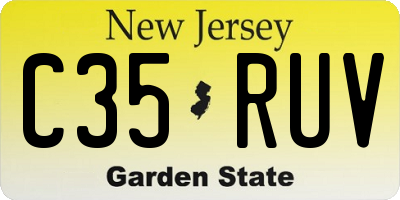 NJ license plate C35RUV