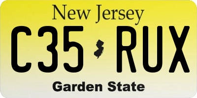 NJ license plate C35RUX