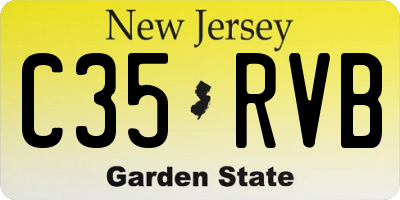 NJ license plate C35RVB