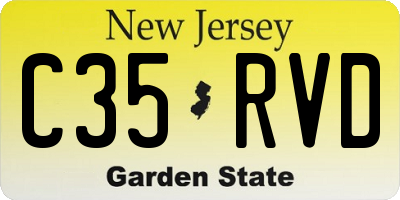 NJ license plate C35RVD