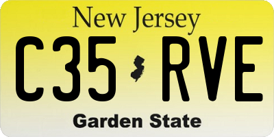NJ license plate C35RVE