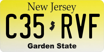 NJ license plate C35RVF
