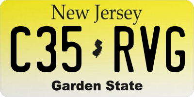 NJ license plate C35RVG