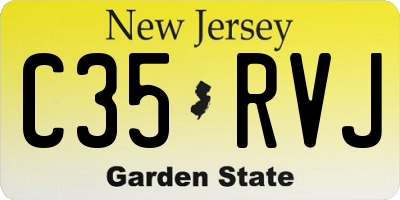 NJ license plate C35RVJ