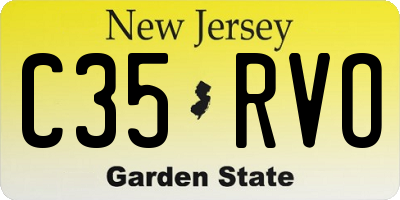 NJ license plate C35RVO