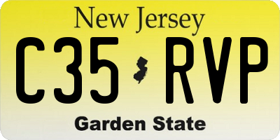 NJ license plate C35RVP