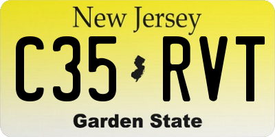 NJ license plate C35RVT