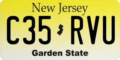 NJ license plate C35RVU
