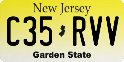 NJ license plate C35RVV