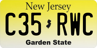 NJ license plate C35RWC